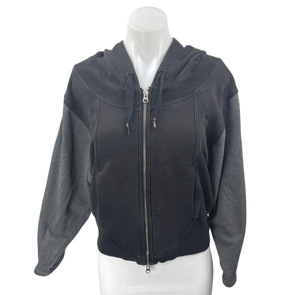 Adidas Stella McCartney Black Long Sleeve Zip Hoodie Hooded Sweatshirt Jacket S
